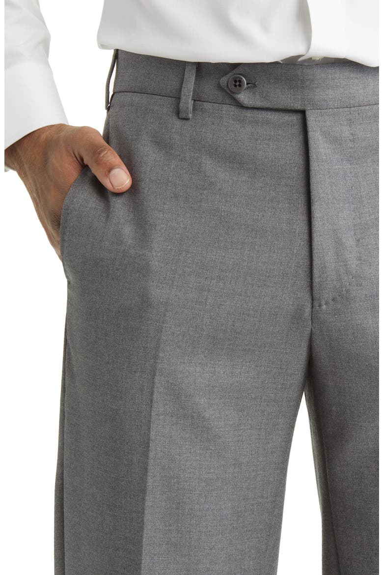 Devon Super 110s Serge Trousers, Alternate, color, LT/PASGRY8