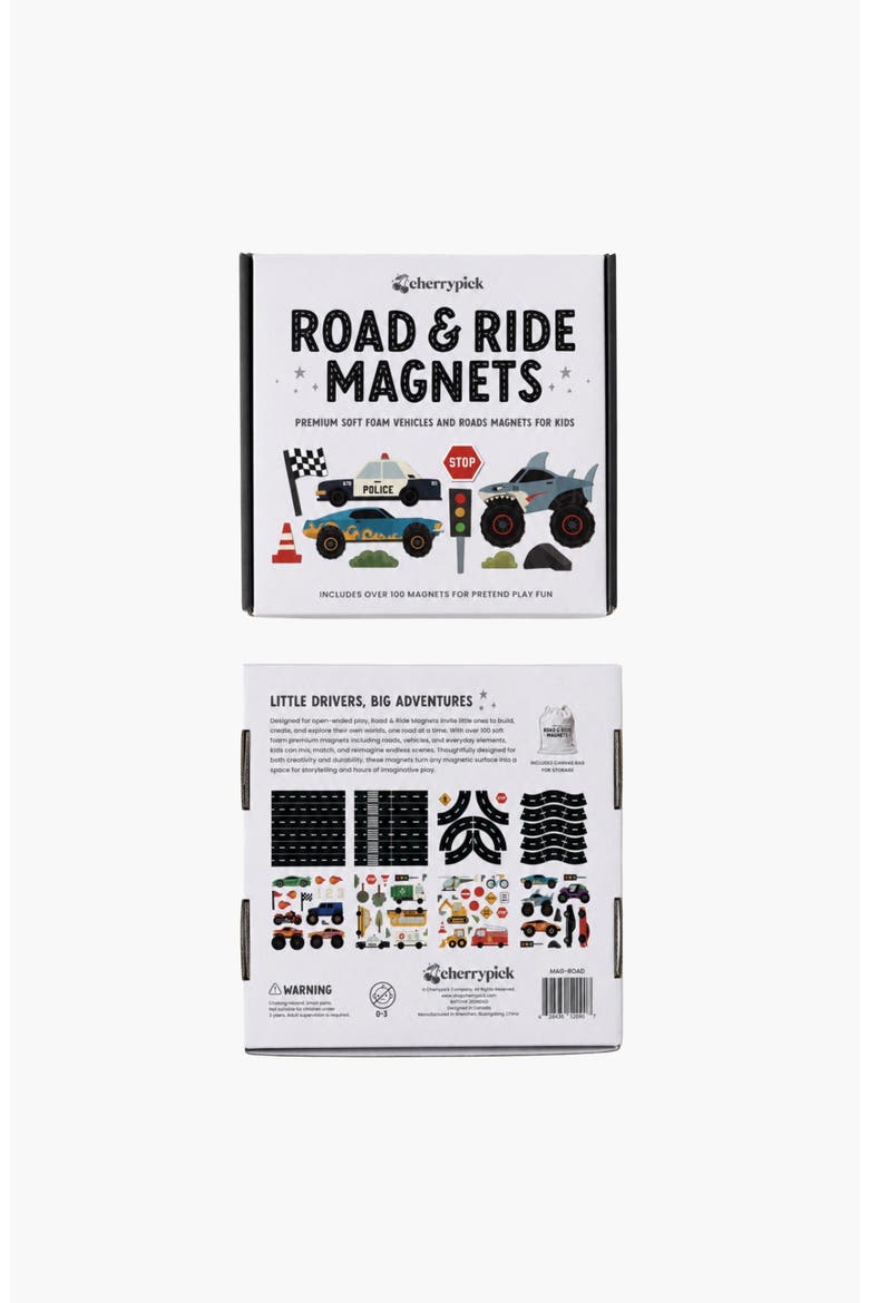 Road and Ride Car Magnets Set, Alternate, color, Multicolor