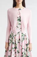 Carolina Herrera Silk & Cotton Crop Cardigan