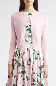 Carolina Herrera Silk & Cotton Crop Cardigan