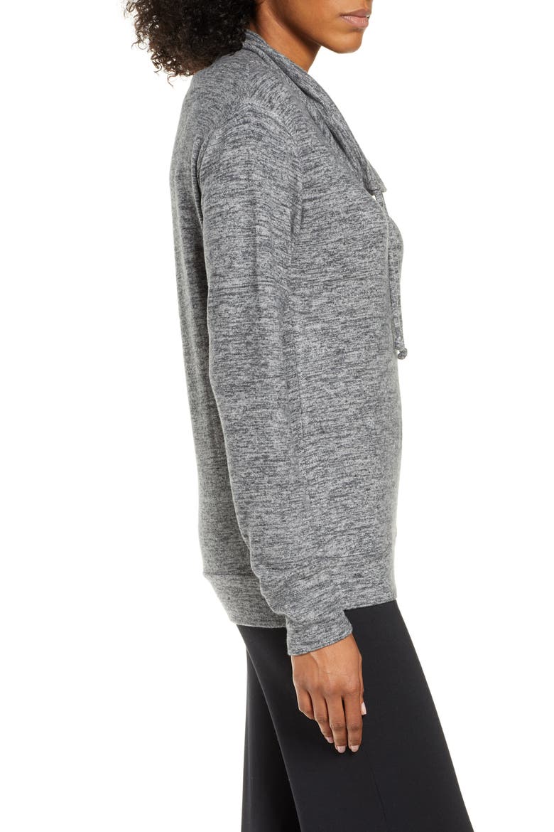 Funnel Neck Top, Alternate, color, DARK GREY HEATHER