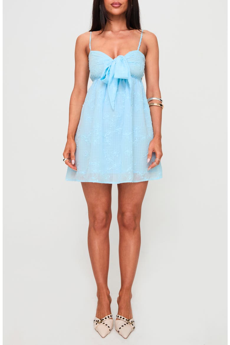 Granno Tie Front Minidress, Main, color, BLUE