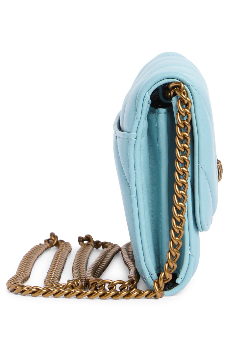 Kurt Geiger London Soho Leather Wallet on Chain, Alternate, color, Mid Blue