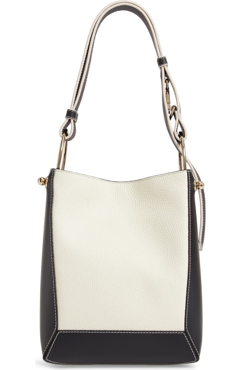 Strathberry Midi Lana Bridle Bicolor Calfskin Leather Hobo Bag, Alternate, color,