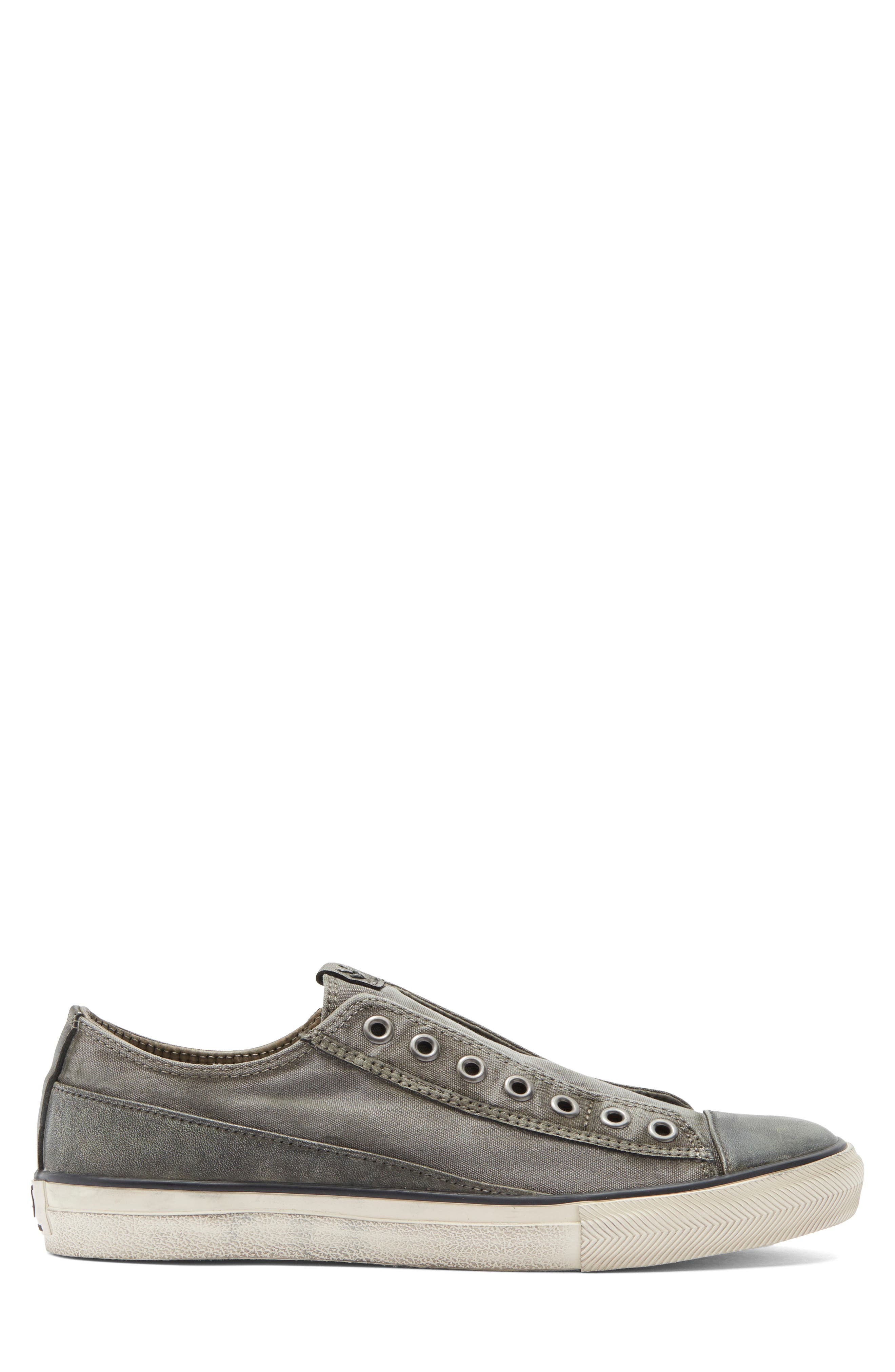 John Varvatos Classic Laceless Low Sneaker, Alternate, color, Stone Grey