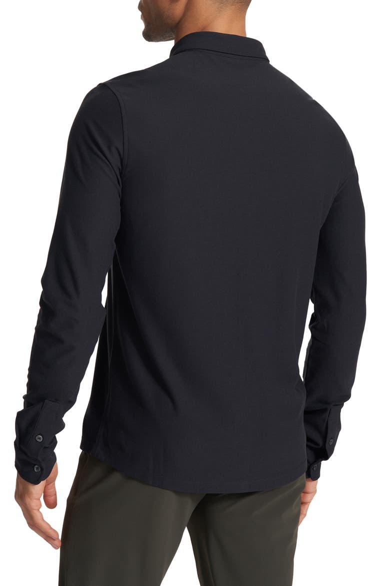 Long Sleeve Ace Button-Down Shirt, Alternate, color, BLACK