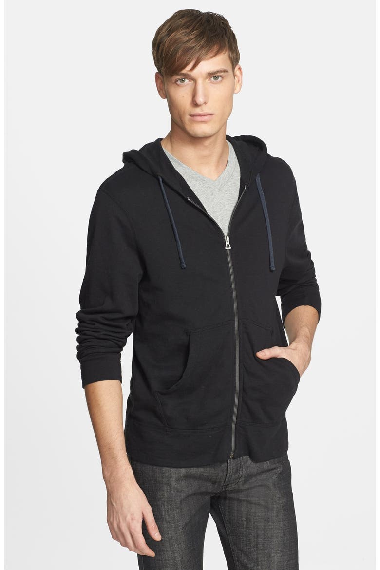 Classic Zip Hoodie, Main, color, BLACK