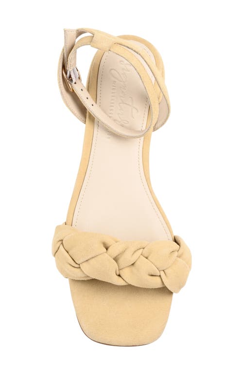 Journee Signature Sellma Braided Ankle Strap Sandal In Tan
