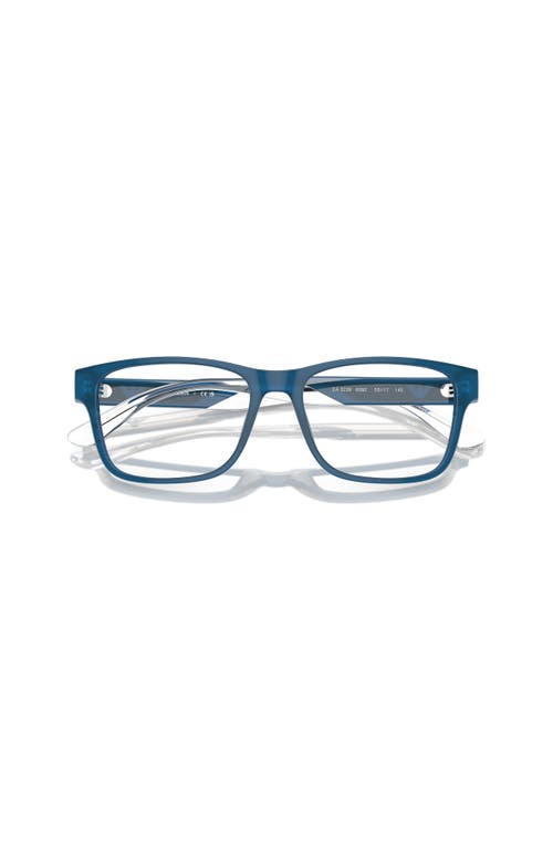 Emporio Armani 55mm Rectangle Optical Glasses In Blue