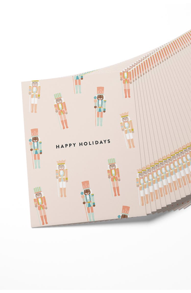 Joy Paper Co. Pinkmas Nutcracker Boxed Set of 8 Cards, Alternate, color, Soft Pink Backdrop
