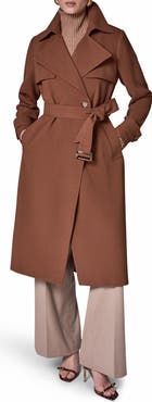 Donna Karan New York Belted Long Raincoat
