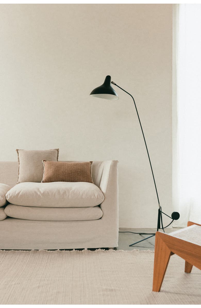 Lorena Canals Handloom Rectangular Cushion, Alternate, color, Ochre And Natural