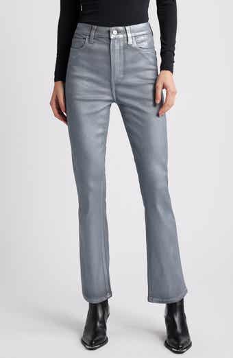 PAIGE Claudine Coated High Waist Ankle Flare Jeans Jeans