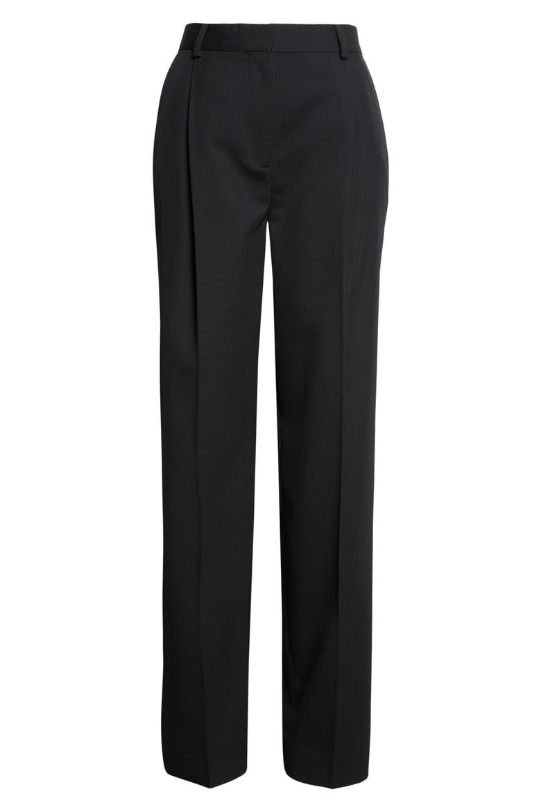 Pleated Trousers, Alternate, color, BLACK