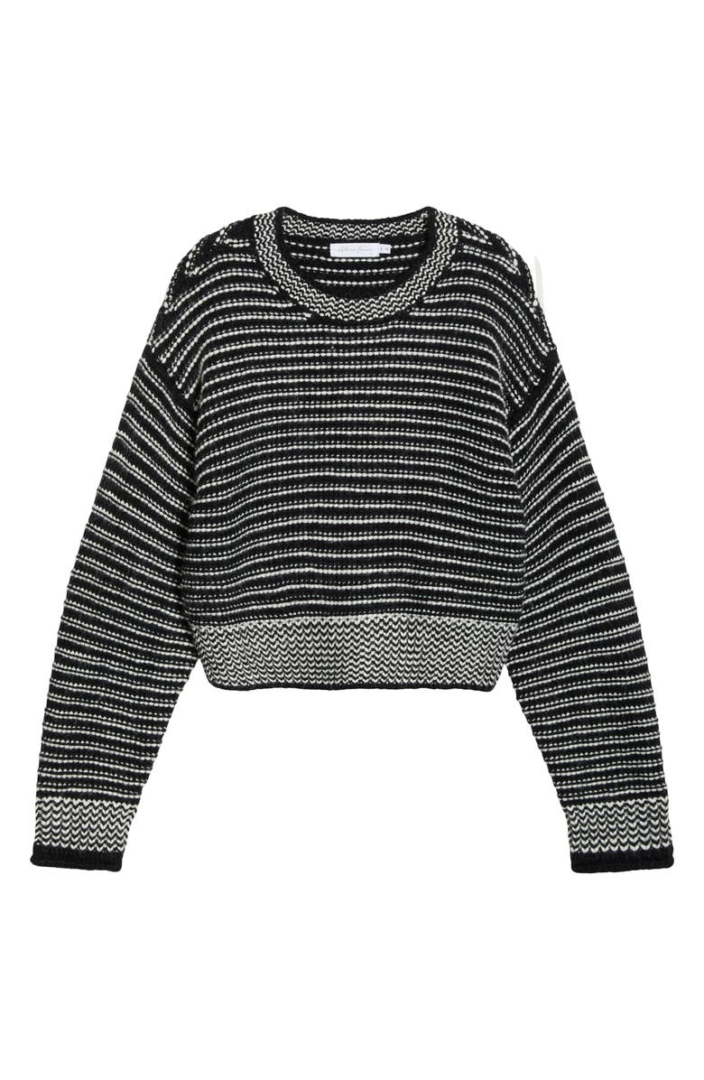 All in Favor Chunky Stripe Sweater, Main, color, Black White