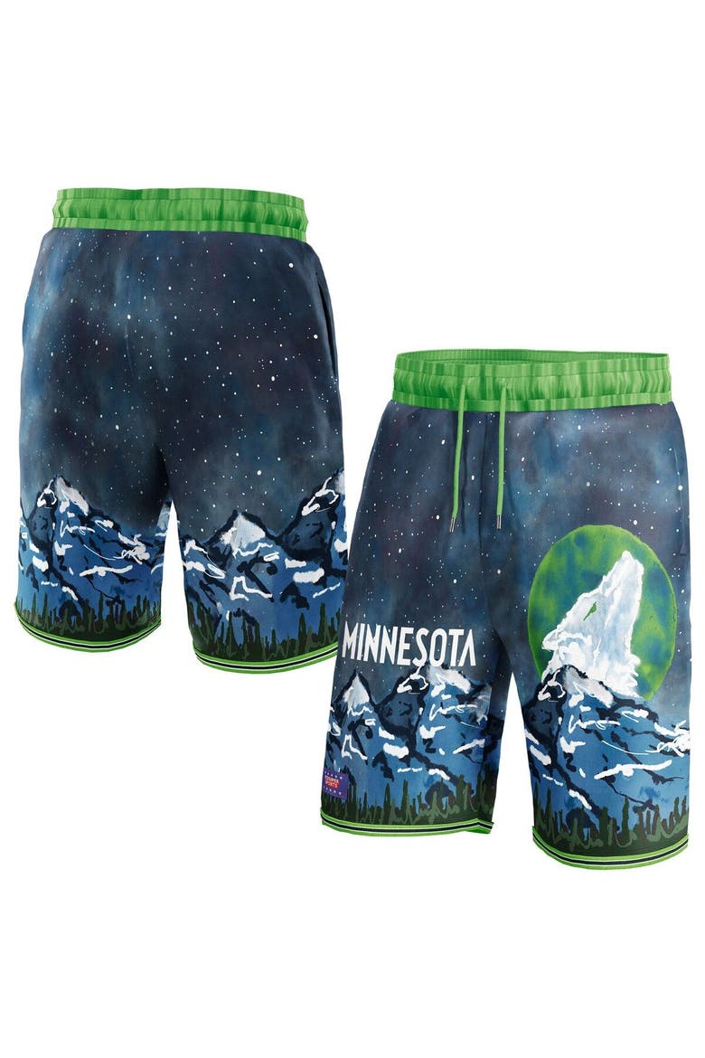 Unisex NBA & KidSuper Studios by Fanatics Green Minnesota Timberwolves Hometown Shorts, Main, color, Green