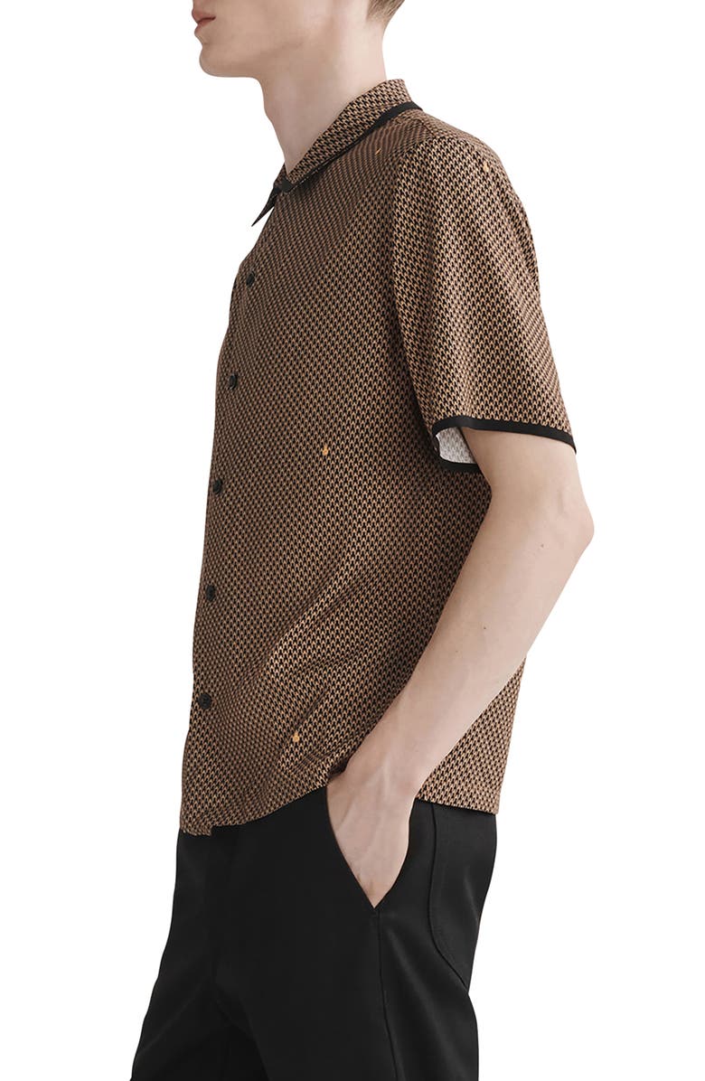 rag & bone Foulard Print Short Sleeve Button-Up Shirt, Alternate, color,