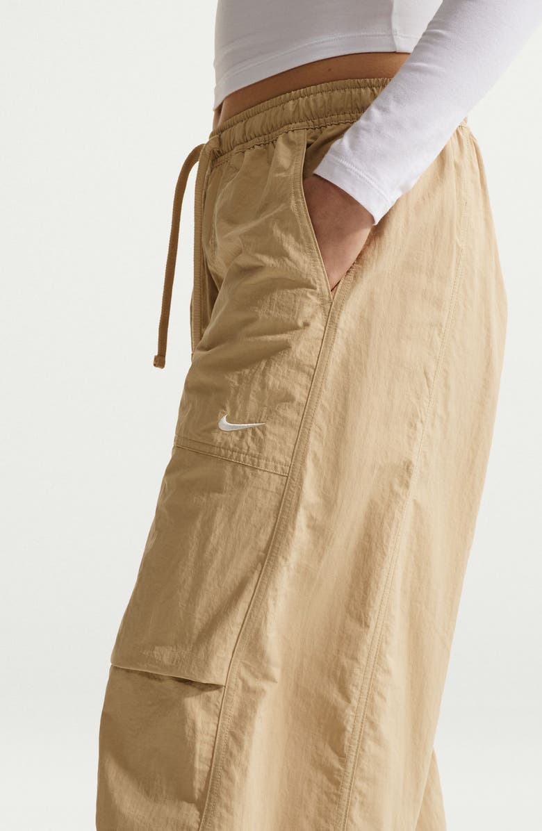 Nike Sportswear Loose Mid Rise Structured Pants, Alternate, color, Linen/ Sail