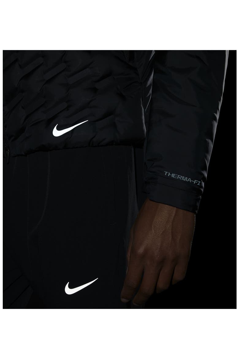 Therma-FIT Quilted Running Jacket, Alternate, color, BLACK