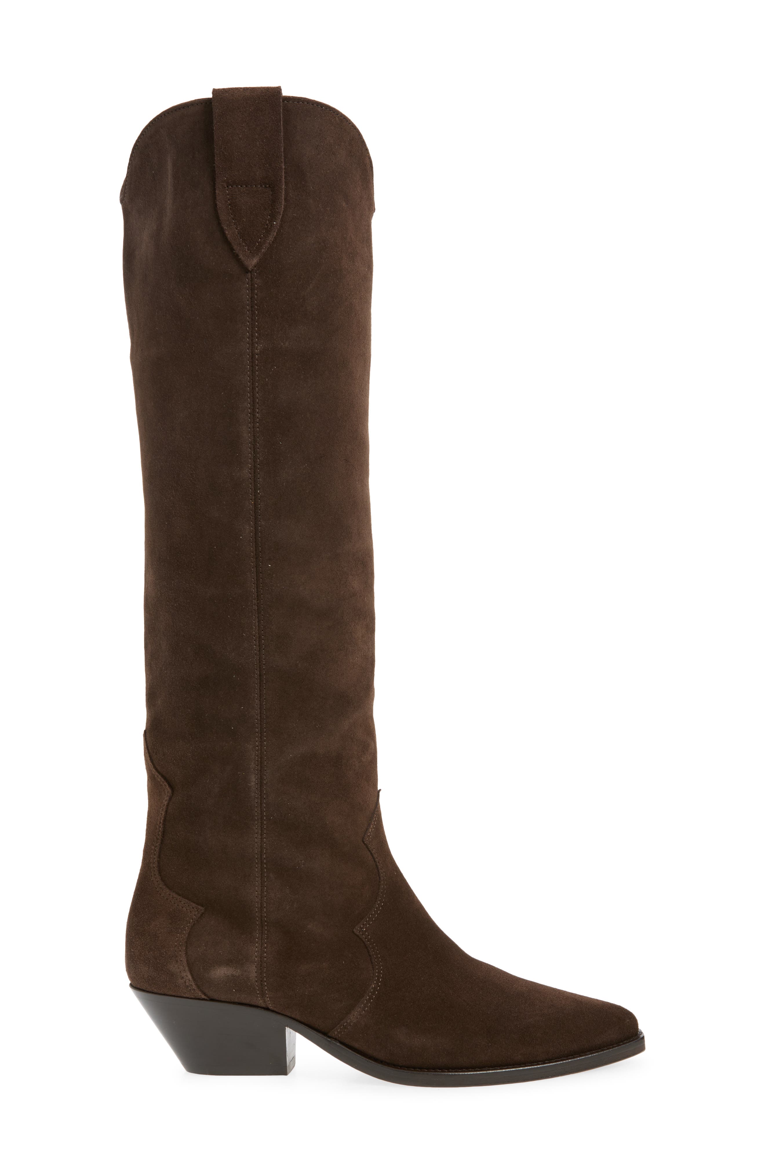 Isabel Marant Denvee Tall Western Boot, Alternate, color, 50Cl Chocolate