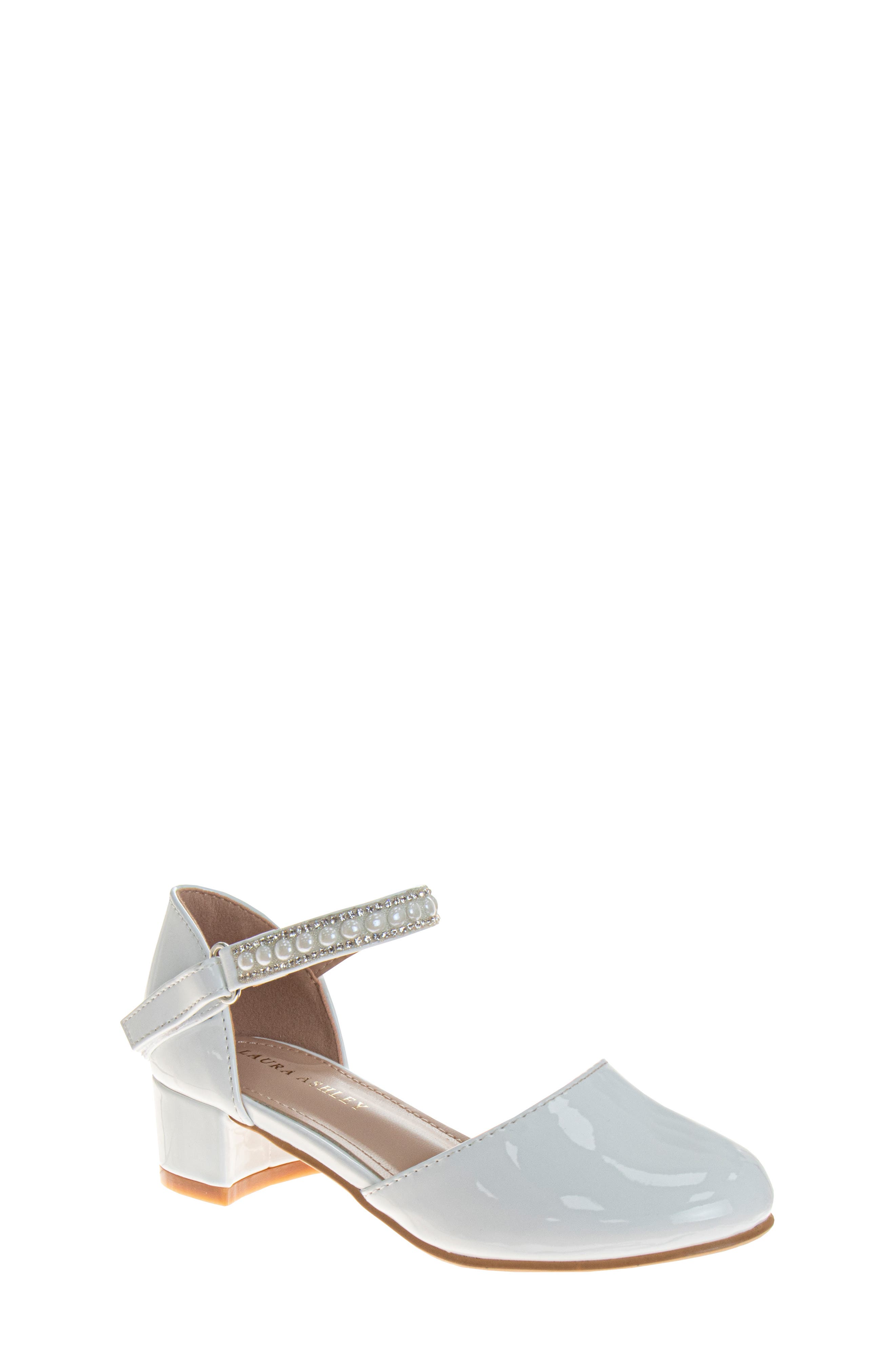 Kids' Rhinestone Pump, Main, color, WHITE PATENT