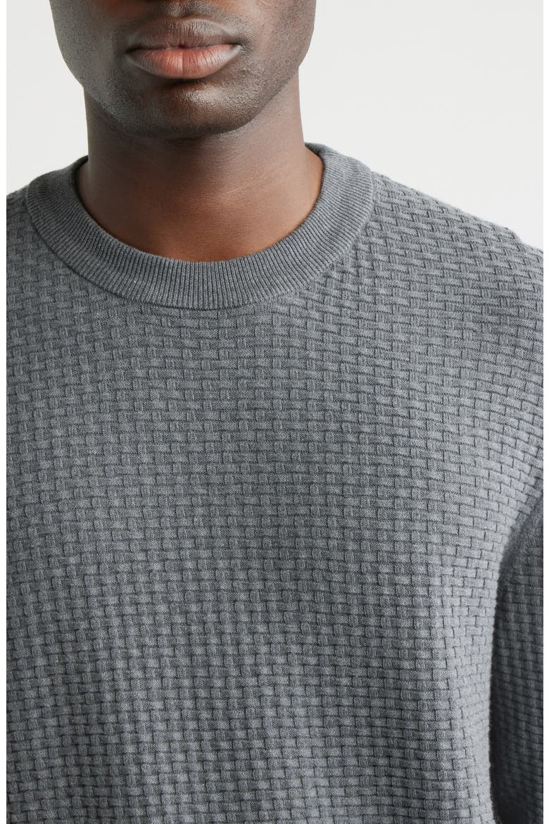 Imberto Textured Sweater, Alternate, color, SILVER