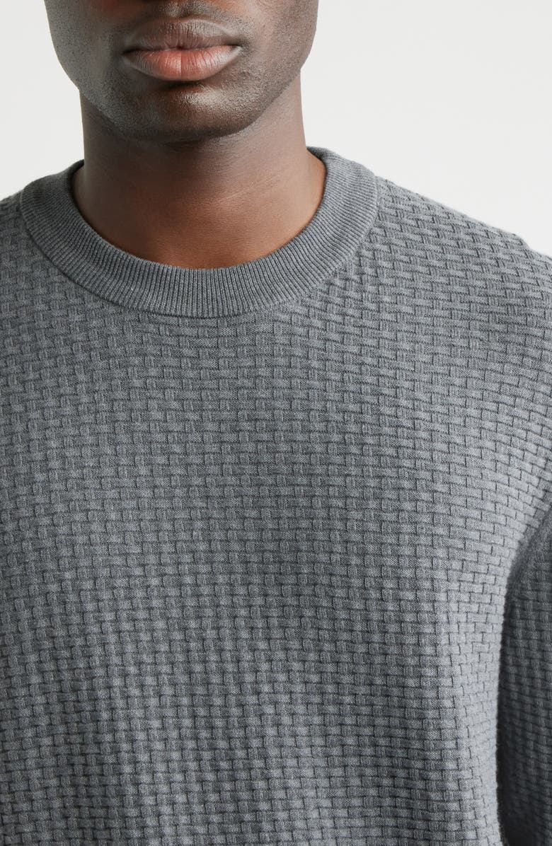 BOSS Imberto Textured Sweater, Alternate, color, Silver