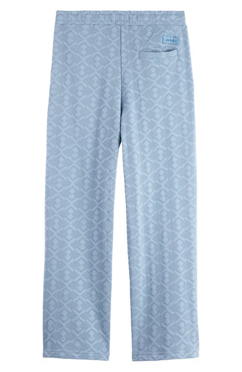 Scotch & Soda Jacquard Terry Sweatpants In Blue