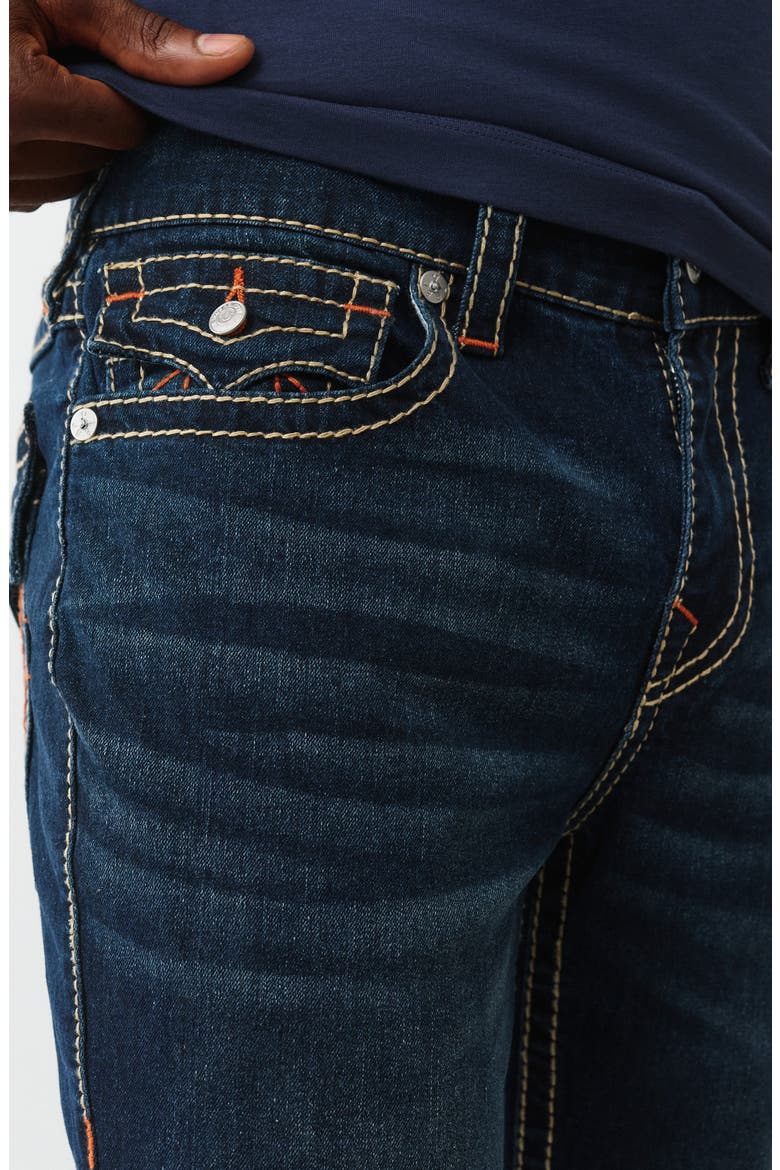 Geno Big T Flap Pocket Slim Jeans, Alternate, color, DARK MAHOGANY WOOD WASH