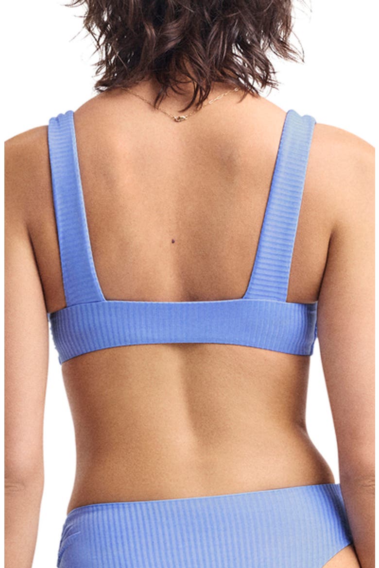 Skylar Ring Detail Rib Bikini Top, Alternate, color, SKY