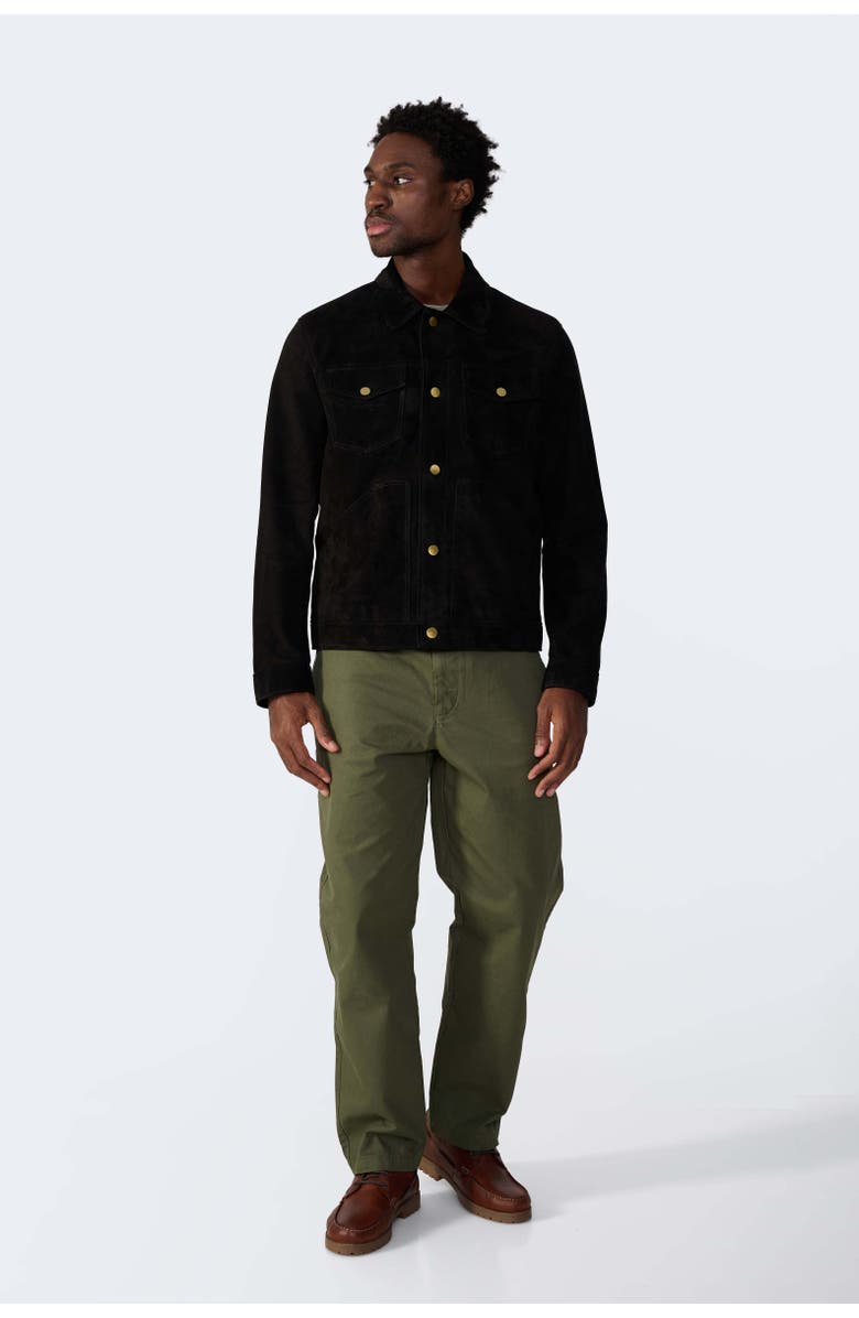 Furniq UK Ollie Suede Jacket, Alternate, color, Black