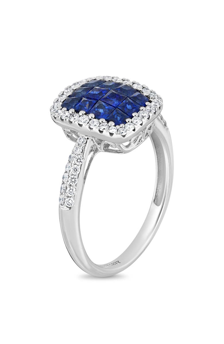 Bony Levy El Mar Diamond & Blue Sapphire Ring, Alternate, color, 18K White Gold
