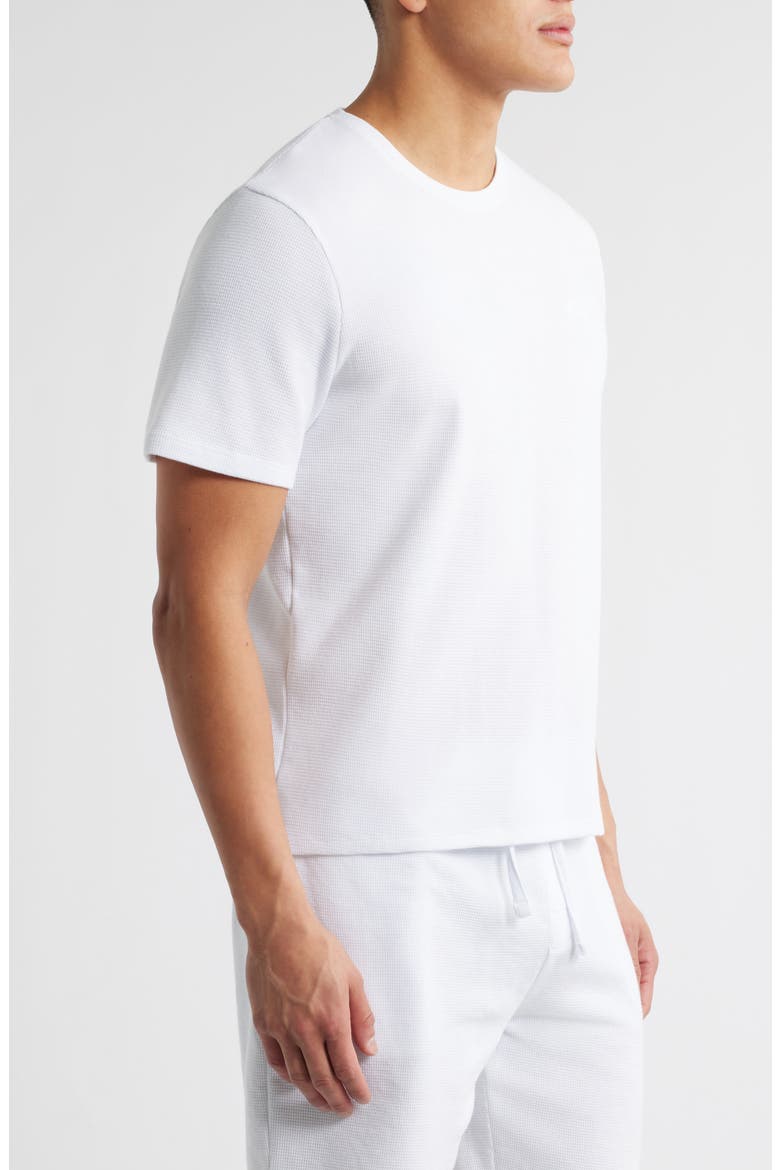 Waffle Knit Lounge T-Shirt, Alternate, color, WHITE