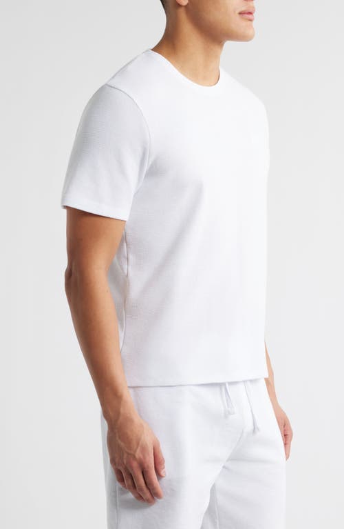 Hugo Boss Cotton-terry T-shirt With Embroidered Logo In White