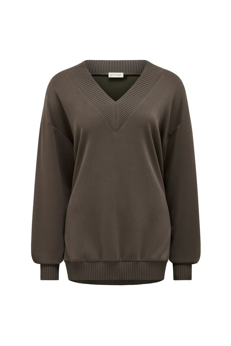 Lucia Lounge Top, Alternate, color, Truffle