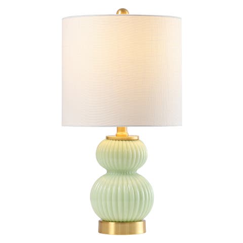 Daphne Ribbed Metal/Glass LED Table Lamp