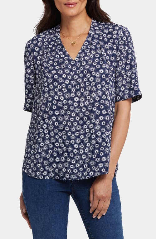 Nydj Charming Oversized V-neck Top In Costa Nova