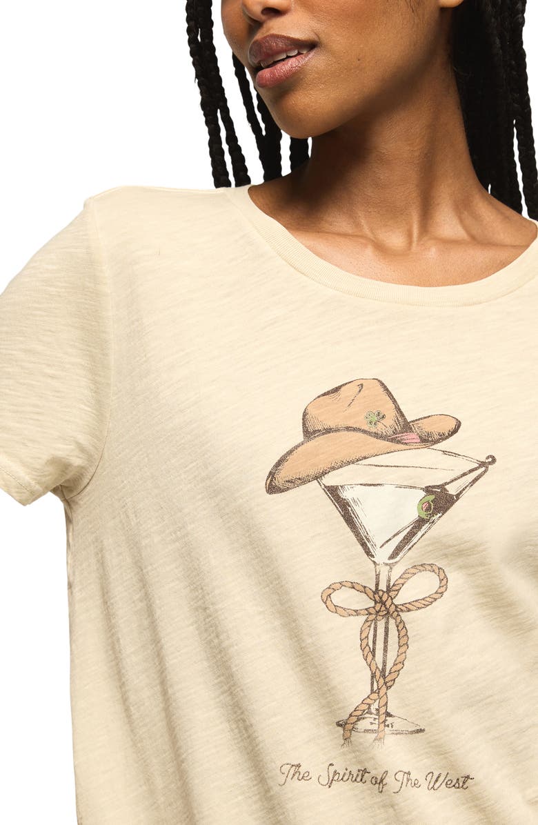 Lucky Brand Cowgirl Cocktail Cotton T-Shirt, Alternate, color, Sandshell