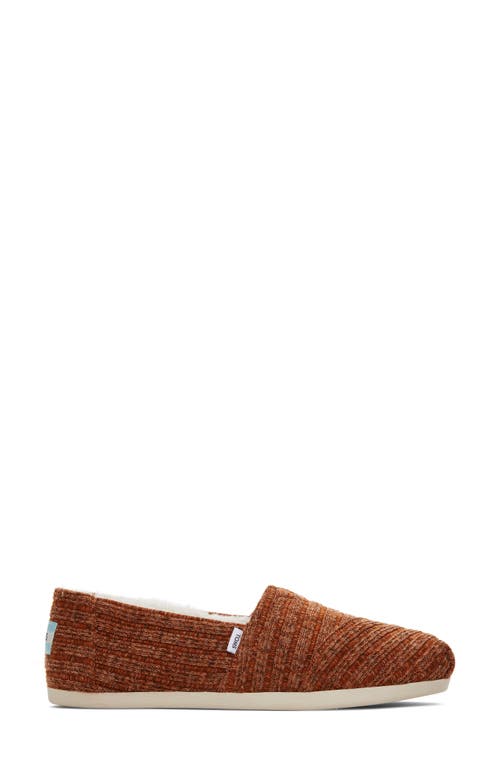 TOMS TOMS ALPARGATA RIB FAUX FUR LINED SLIP-ON