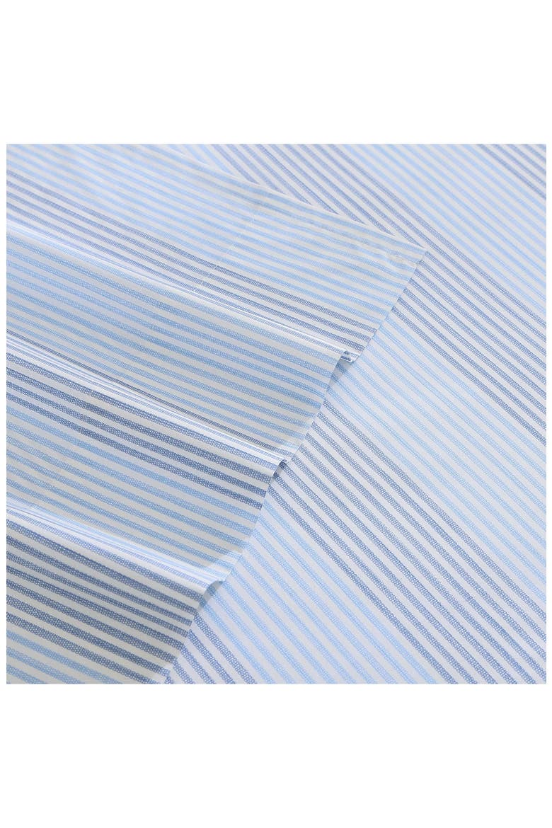 Weekend Stripe Cotton Sheet Set, Alternate, color, LIGHT PASTEL BLUE