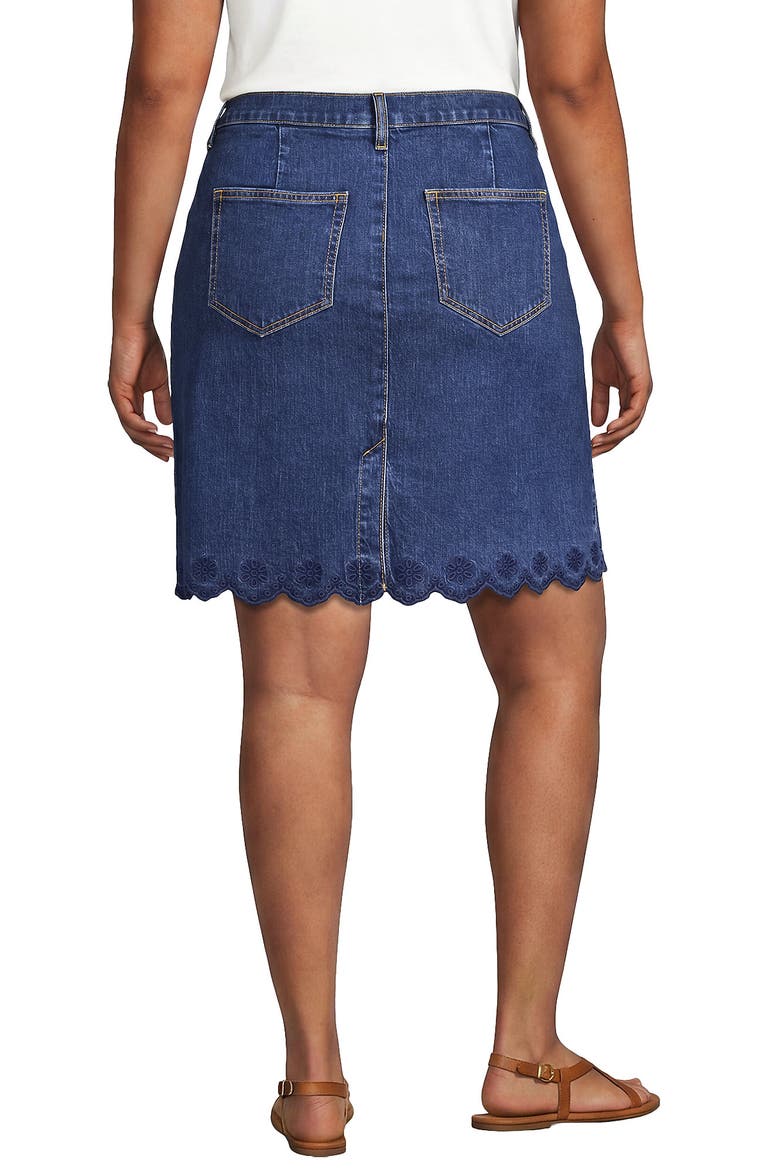 Soft Denim Classic 5 Pocket Above the Knee Skirt, Alternate, color, Crawford Wash