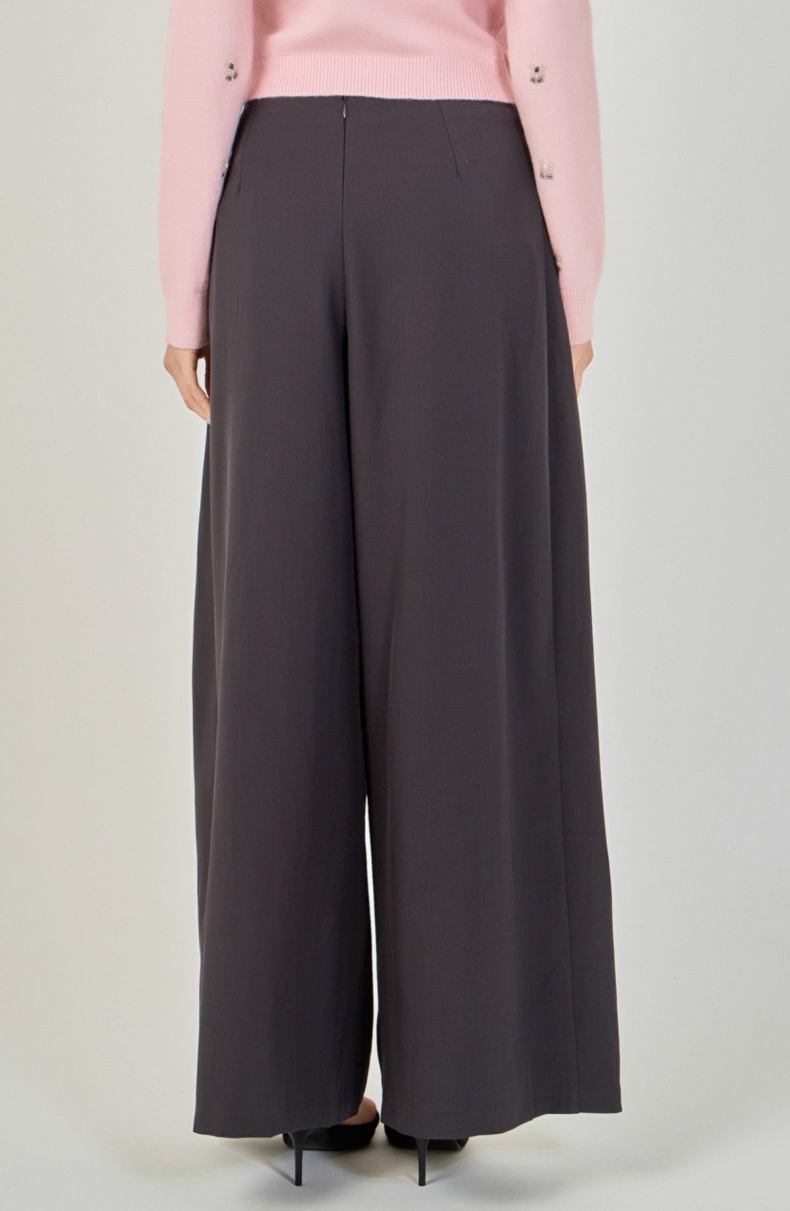 Endless Rose Pleated High Waist Wide Leg Pants (Women) | Nordstrom