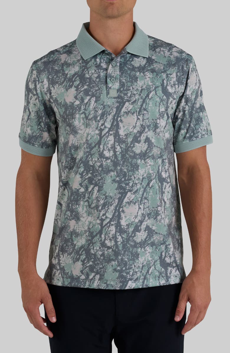 Bad Birdie Evolution Ridge Abstract Print Performance Golf Polo, Main, color, Stealth Mode Dark