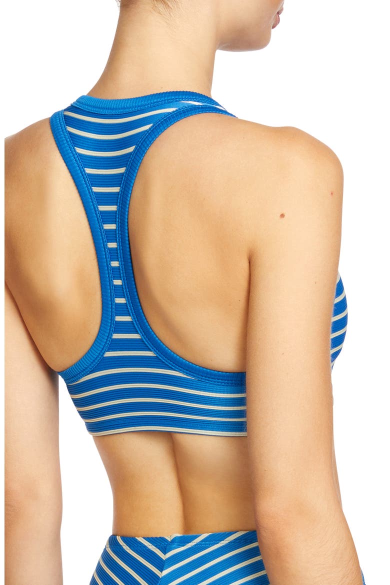 Parker Stripe Bikini Top, Alternate, color, HYDRA/ ECRU