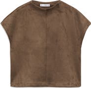 MANGO Faux Suede T-Shirt