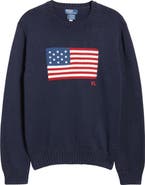 Polo Ralph Lauren Intarsia Flag Cotton Crewneck Sweater