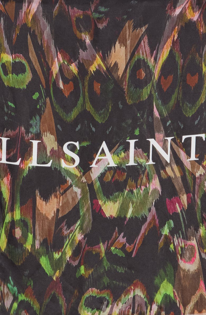 AllSaints Anew Silk Square Scarf, Alternate, color, Black Multi