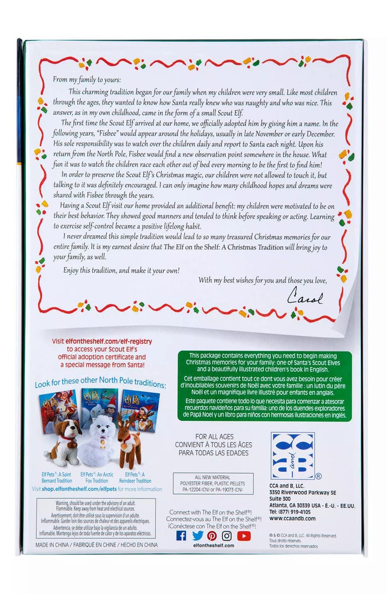 Elf on the Shelf Girl Elf & Book Set, Alternate, color, 