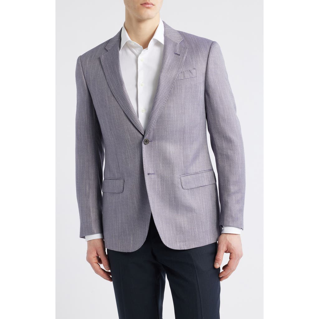 Emporio Armani Textured Sport Coat In Pink