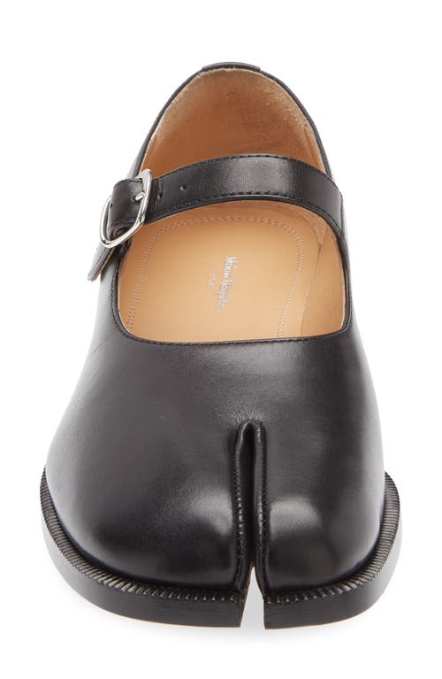 Shop Maison Margiela Tabi Mary Jane Flat In Black